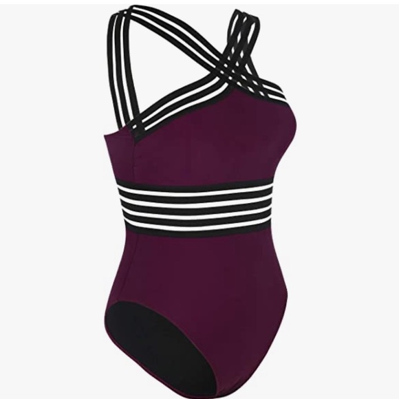 Front Crossover One Piece Bathing Suit - Picture 5 of 7